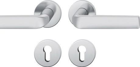 FSB Rosettengarnitur 12 1267 Aluminium DIN L/R mit Knopf – Wechselgarnitur