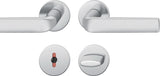 FSB Rosettengarnitur 12 1267 Aluminium DIN L/R mit Knopf – Wechselgarnitur