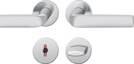 FSB Rosettengarnitur 12 1267 Aluminium DIN L/R mit Knopf – Wechselgarnitur
