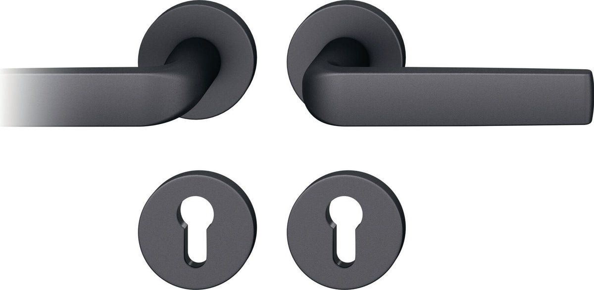 FSB Rosettengarnitur 12 1267 Aluminium 0810 schwarz eloxiert DIN L/R