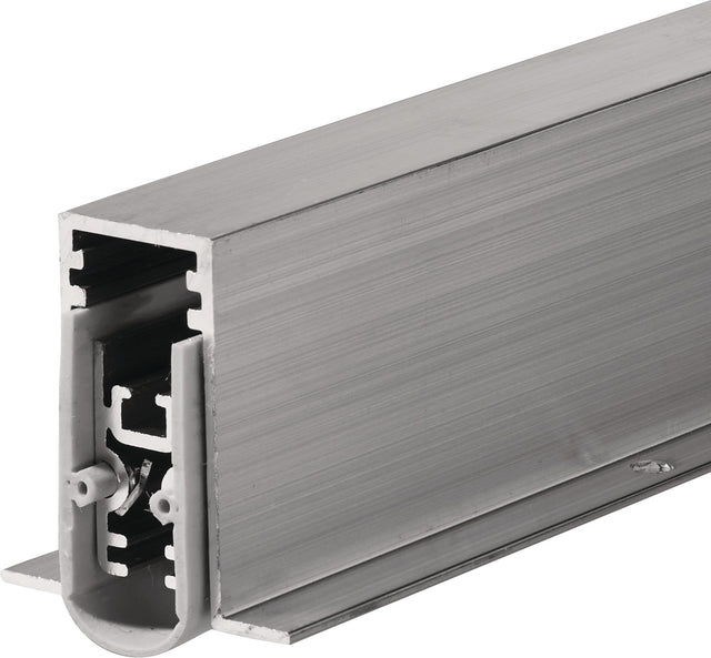 ELLEN EllenMatic Soundproof Omega Türdichtung 708 mm – Automatische Türabsenkdichtung, Aluminium blank, Silikon