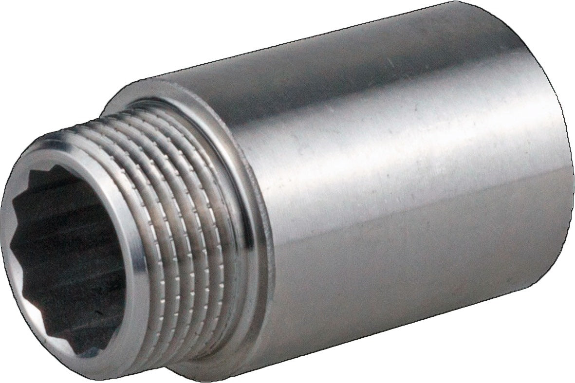 SPRINGER Hahnverlängerung DIN 3523 EN 10226-1 NPS 1/2 Zoll 53mm – Edelstahl V4A