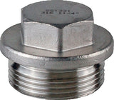 SPRINGER Verschlussschraube DIN 910 ISO 228-1 NPS 1/4 Zoll Außengewinde AISI 316 V4A 21 mm – 10 Stück