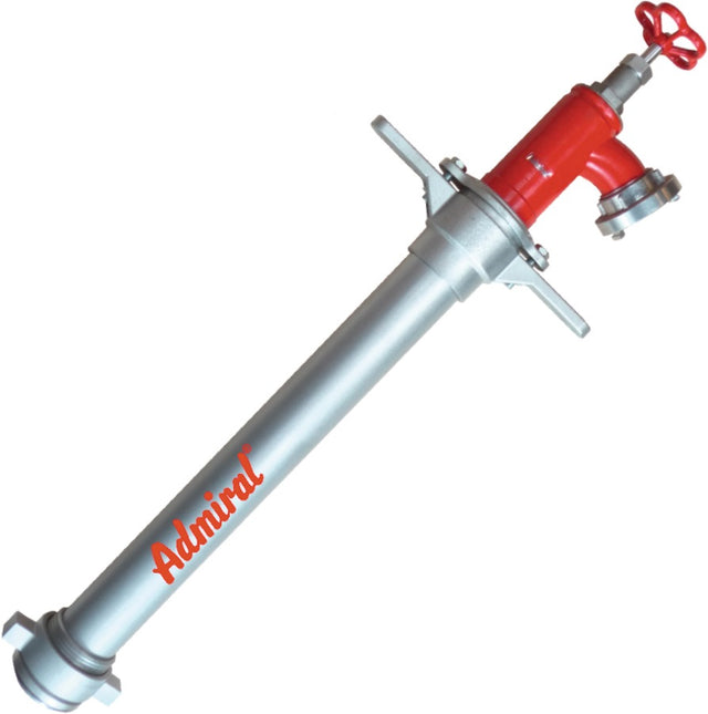 ADMIRAL Hydrantenstandrohr STORZ Aluminium DN 80 mit 1xC-Abgang & 1 Ventil