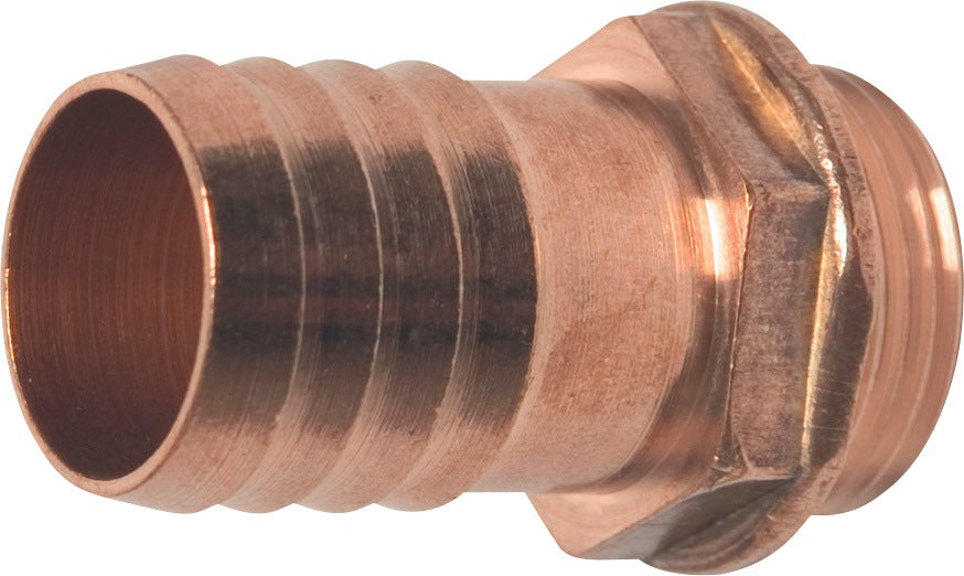 PROFEC Schlauchtülle Messing 20 mm mit Außengewinde 3/4 Zoll – 10 Stück