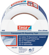 tesa Folienreparaturband tesaband 4668 transparent 50 mm x 33 m – UV-beständiges PE-Klebeband