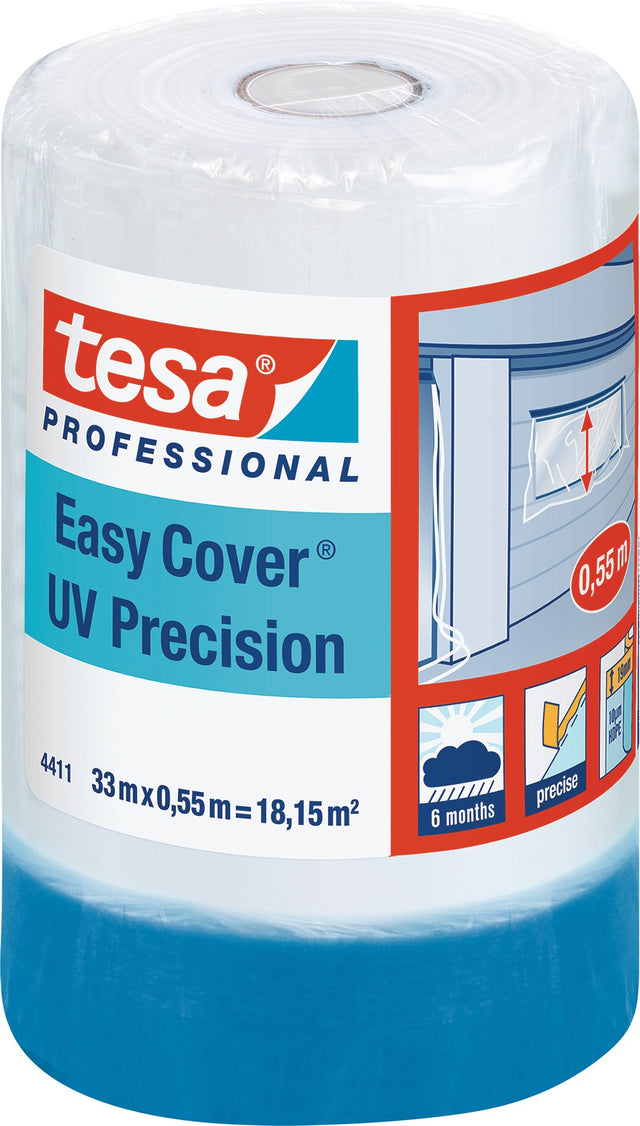 tesa Folienband Easy Cover 4411 UV Präzision Plus 550mm x 33m, 8 Rollen