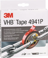 3M VHB Tape 4941P Montageband grau 19 mm x 3 m – Doppelseitiges Hochleistungs-Klebeband