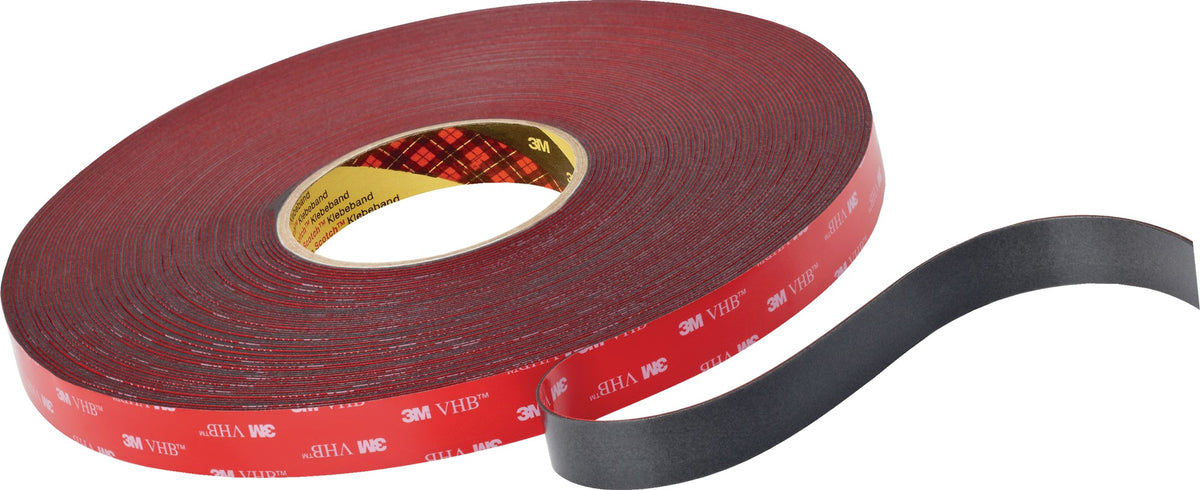 3M VHB Tape 4611F Montageband dunkelgrau 19 mm x 3 m – Hochleistungs-Klebeband für Metalle & hohe Temperaturen