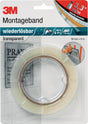 3M Montageband transparent 5 m x 19 mm – Doppelseitiges Acrylat-Klebeband, 10 Rollen