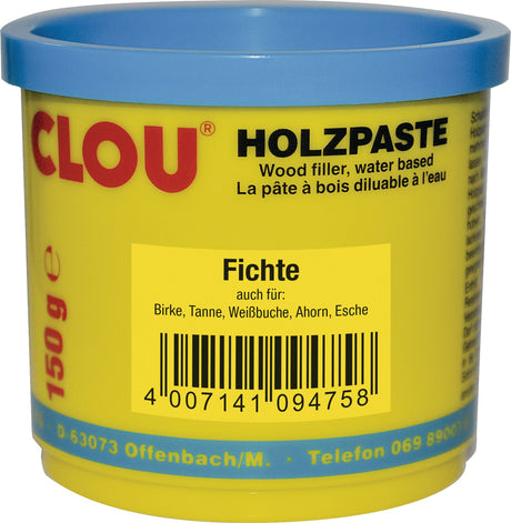 CLOU Holzpaste Farbe 01 natur 150g Dose – Wasserverdünnbar & Trittfest