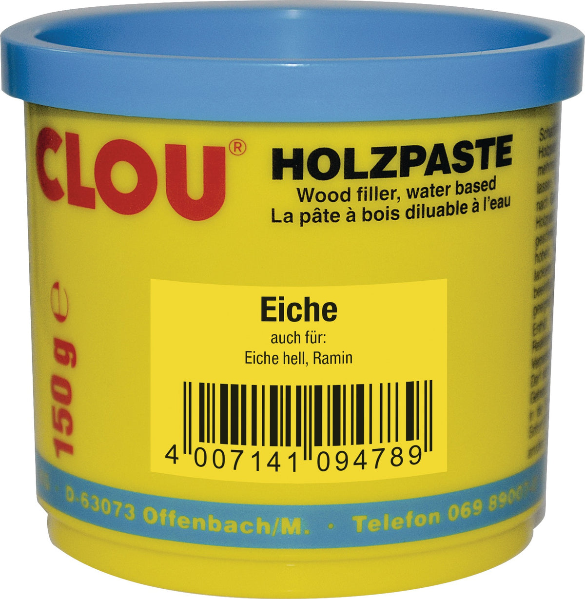 CLOU Holzpaste Farbe 01 natur 150g Dose – Wasserverdünnbar & Trittfest