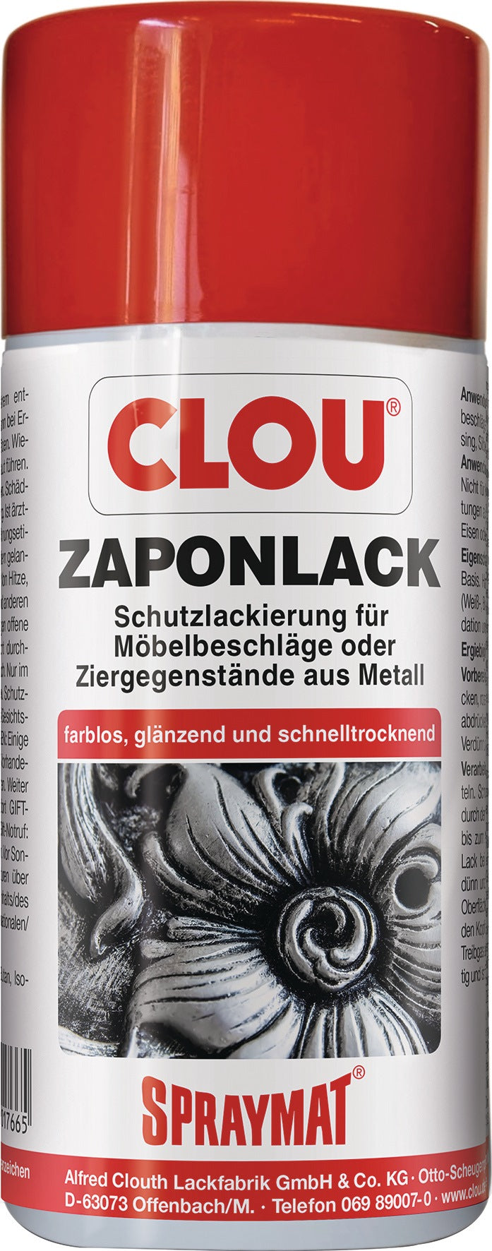CLOU SPRAYMAT Zaponlack farblos glänzend 300 ml Spraydose – 6 Stück