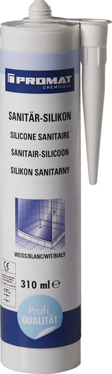 PROMAT CHEMICALS Sanitär-Silikon transparent 310 ml Kartusche – acetatvernetzend