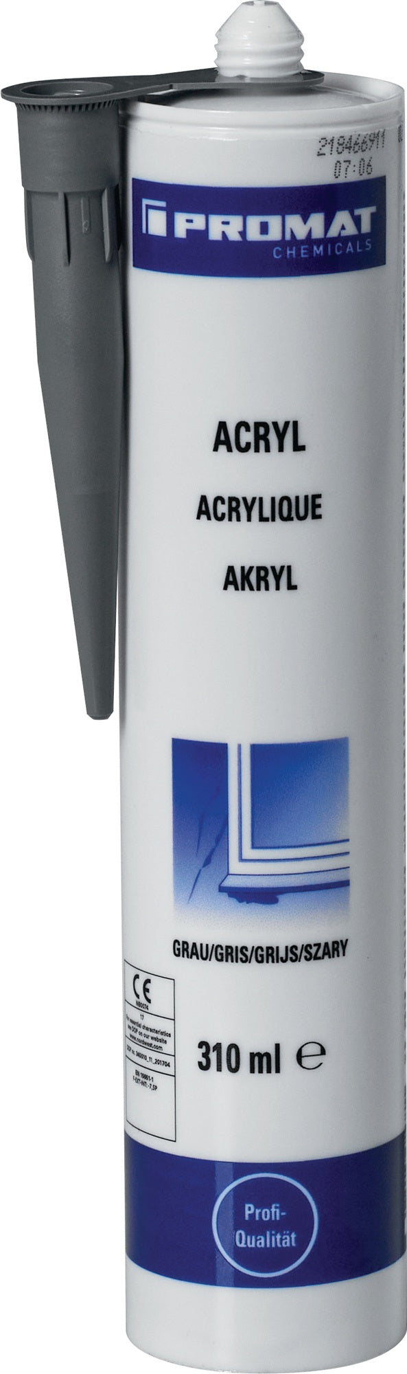 PROMAT CHEMICALS Acryl 310 ml weiß Kartusche – Plasto-elastischer Dichtstoff