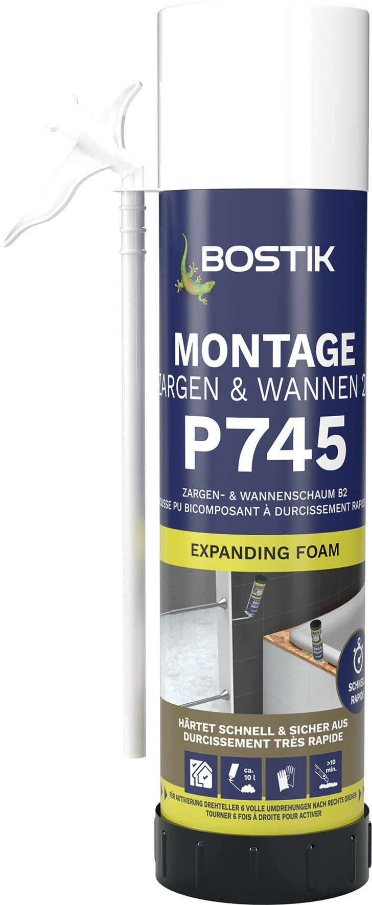 BOSTIK 2K-Montageschaum Zargen & Wannen P745 400 ml B2 hellgrün – 12 Dosen