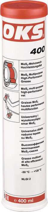 OKS 400 MoS²-Mehrzweck-Hochleistungsfett, 400 ml Kartusche, 10er-Pack