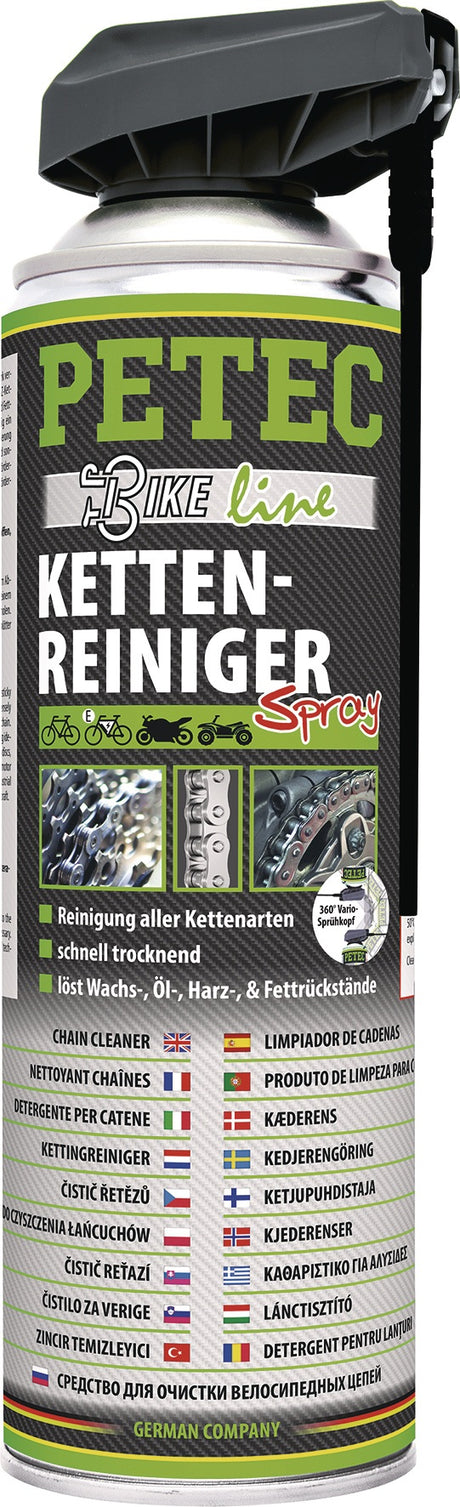 PETEC Kettenreiniger 500 ml Spraydose – 6er-Pack für X-, O- und Z-Ketten