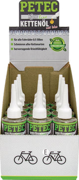 PETEC Kettenöl Wet Lube 100 ml transparent Tropfflasche – 12 Stück