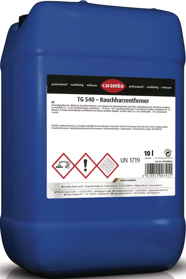 Rauchharzentferner TG 540 10 l Konzentrat Kanister CARAMBA – Hoch alkalischer Industriereiniger