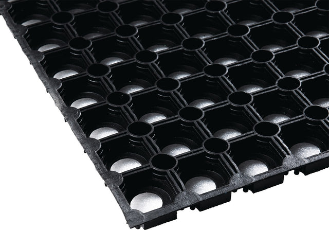 Rubberselect Gummi Ringmatte 0,8m x 1,2m x 22mm schwarz NR/SBR ohne Gewebeeinlage