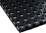 Rubberselect Gummi Ringmatte 0,8m x 1,2m x 22mm schwarz NR/SBR ohne Gewebeeinlage