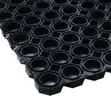 Rubberselect Gummi-Wabenmatte 1m x 1,5m x 22mm schwarz NR/SBR – Schwerlast-Ausführung