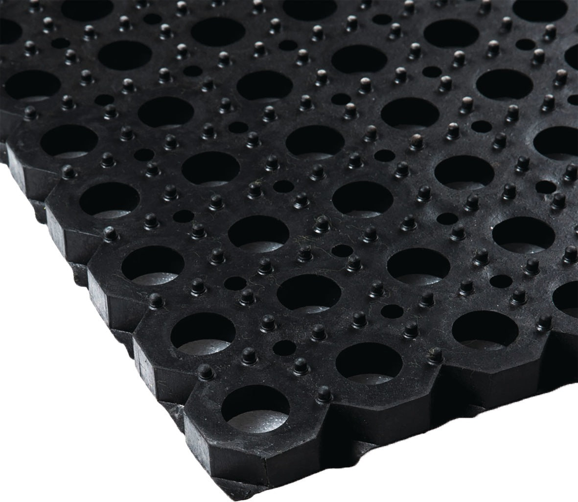 Rubberselect Gummi-Wabenmatte 1m x 1,5m x 22mm schwarz NR/SBR – Schwerlast-Ausführung
