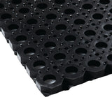 Rubberselect Gummi-Wabenmatte 1m x 1,5m x 22mm schwarz NR/SBR – Schwerlast-Ausführung