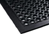 Rubberselect Anti-Ermüdungsmatte 0,9 m x 1,5 m, 12 mm, schwarz, NR/SBR