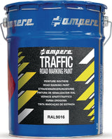 AMPERE Straßenmarkierungsfarbe Traffic Road Marking Paint 5 kg Weiß – Schnell trocknend & abriebfest