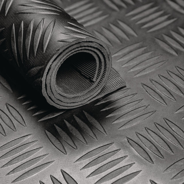 Zenith Gummihammerschlagmatte 1m x 10m x 3mm schwarz NR/SBR ohne Gewebeeinlage