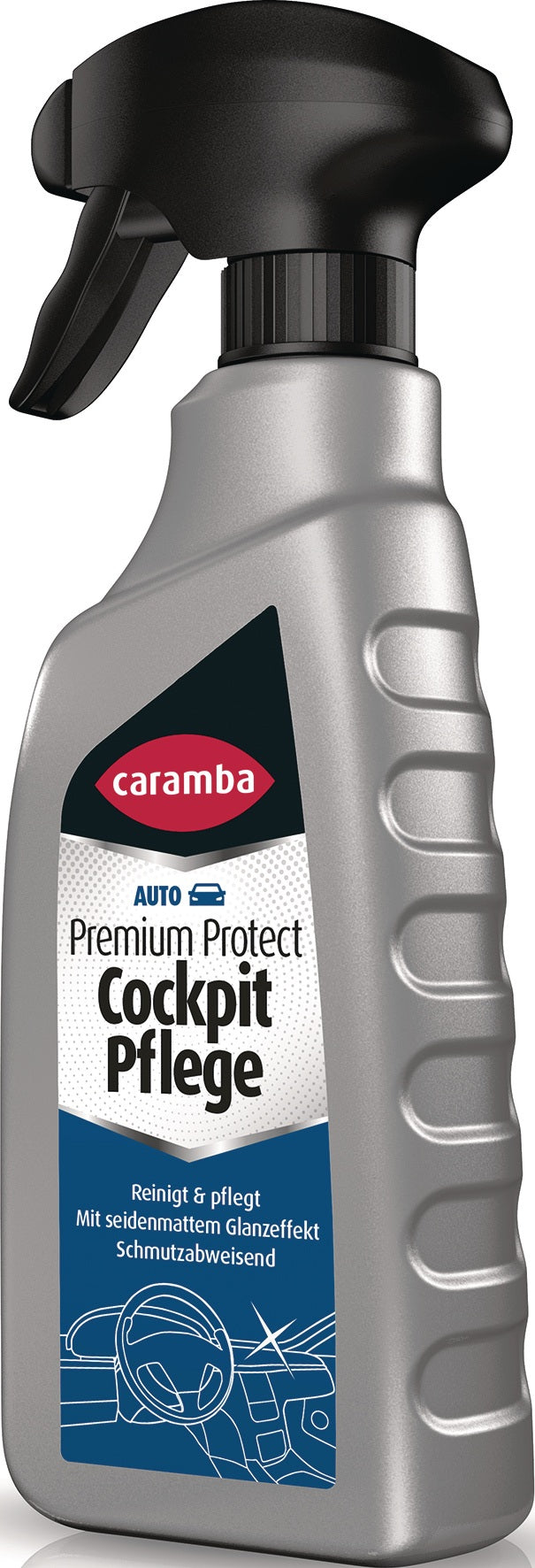 CARAMBA Cockpitpflege Premium Protect 500 ml Sprühflasche – UV-Schutz & Farbauffrischung, 6er-Pack