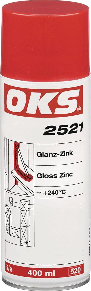OKS Glanzzink 2521 alufarben 400ml Spraydose – Dekorativer Korrosionsschutz für Eisenmetalle