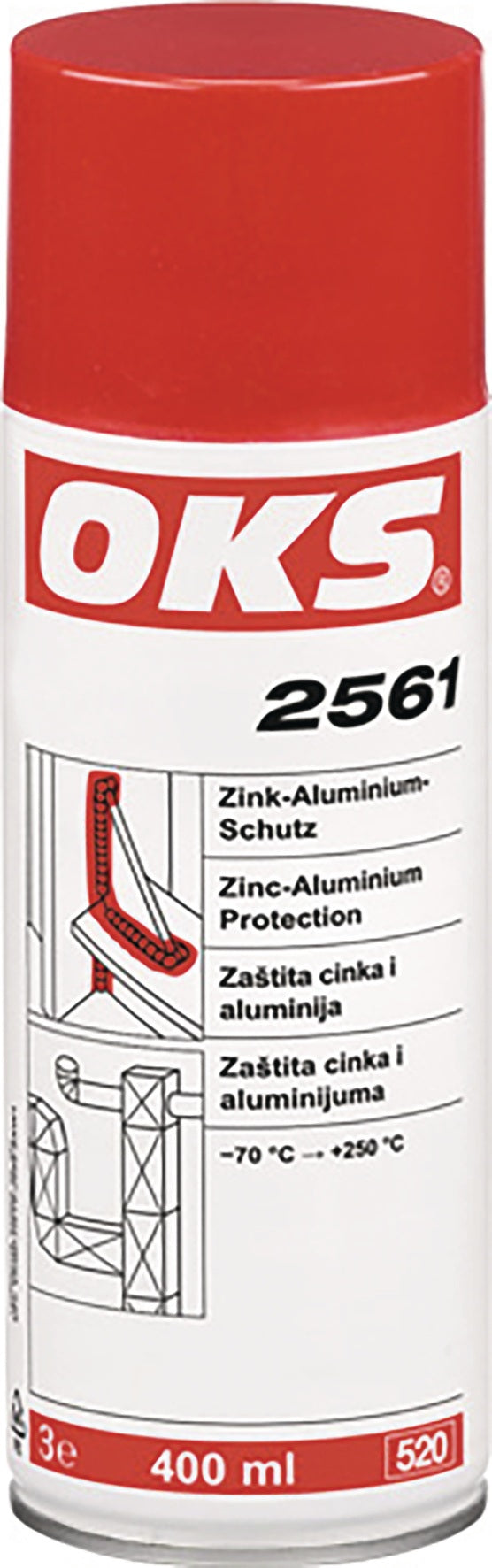 OKS 2561 Zink-Aluminium-Schutzspray alufarben 400 ml Spraydose