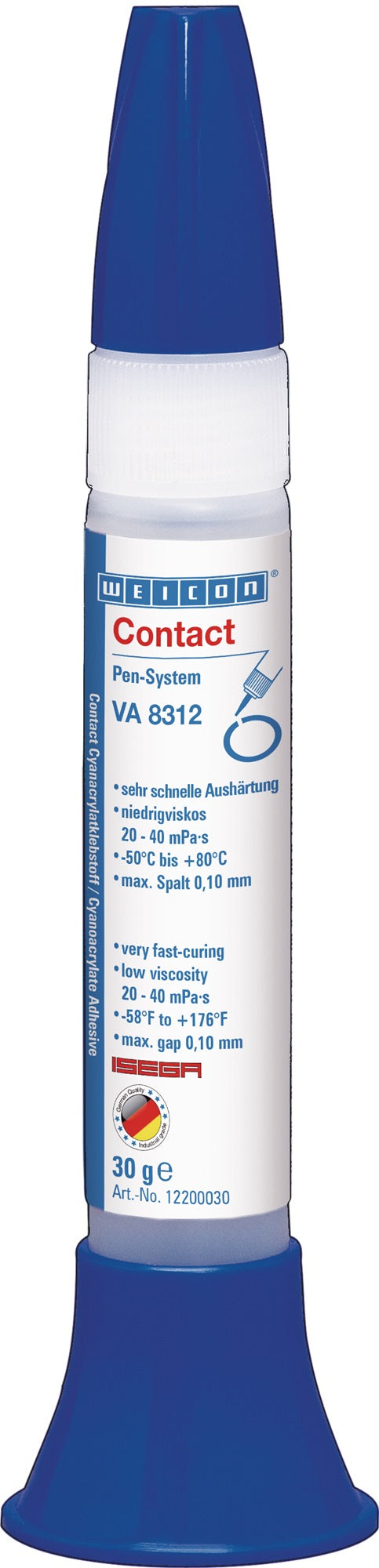 WEICON Contact VA 8312 Cyanacrylatklebstoff 30g Pen-System ISEGA farblos