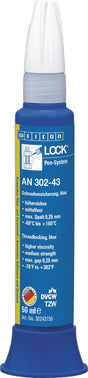 WEICONLOCK AN 302-43 Schraubensicherung 50 ml Pen – mittelfest, blau, DVGW/KTW/NSF S4
