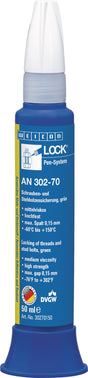WEICON Schrauben-/Stehbolzensicherung AN 302-70 50ml Pen – Hochfest, DVGW-Zulassung, grün