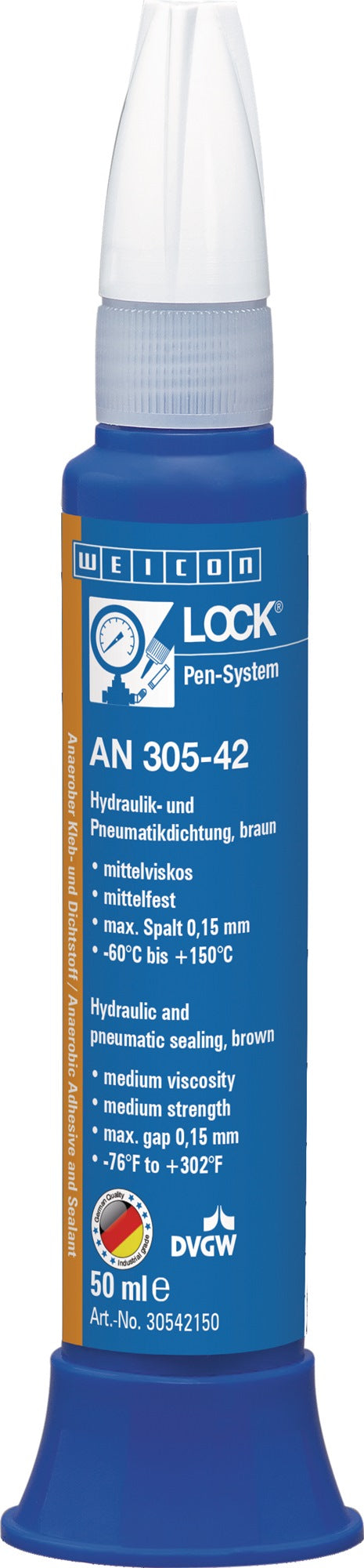 WEICONLOCK AN 305-42 Hydraulik-/Pneumatikdichtung, 50 ml Pen, mittelfest, DVGW-zugelassen
