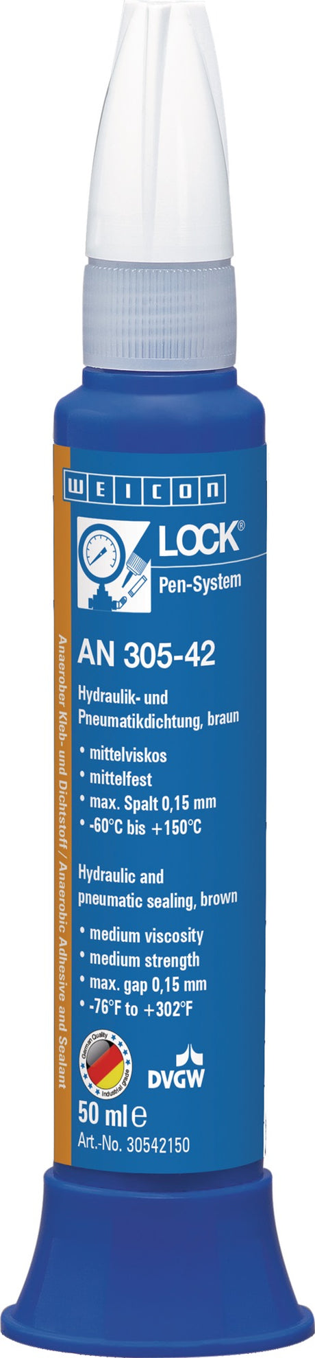 WEICONLOCK AN 305-42 Hydraulik-/Pneumatikdichtung, 50 ml Pen, mittelfest, DVGW-zugelassen