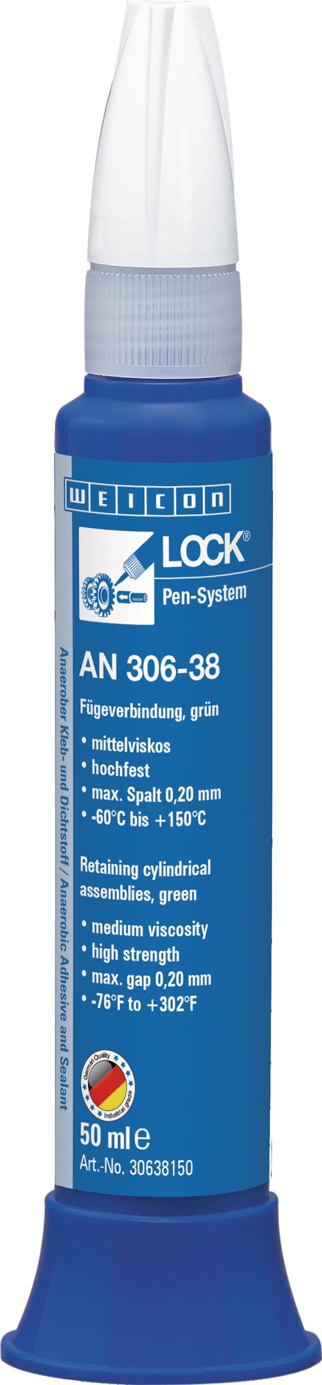 WEICON Fügeverbindung WEICONLOCK AN 306-38 – Hochfester Fügekleber, 50 ml Pen