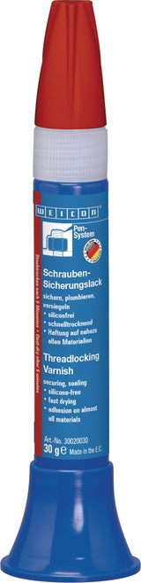 WEICON Schraubensicherungslack rot 30g Pen-System – Schnelltrocknend & Lösemittelhaltig