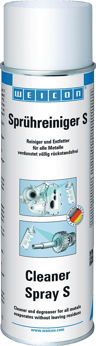 WEICON Sprühreiniger S 500 ml – Rückstandsfreier Reiniger & Entfetter für Metalle, Glas, Keramik