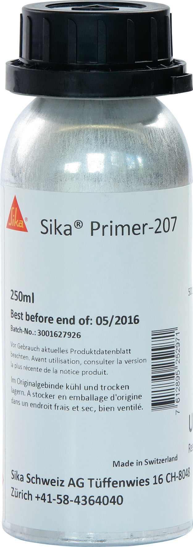 SIKA Primer 207 lösemittelhaltig schwarz 250 ml Dose – 6 Stück Voranstrich für Sikaflex Klebstoffe