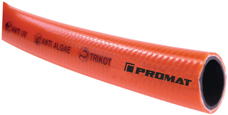 PROMAT Wasserschlauch 50 m – 4-lagig, 13 mm Innendurchmesser, leuchtorange