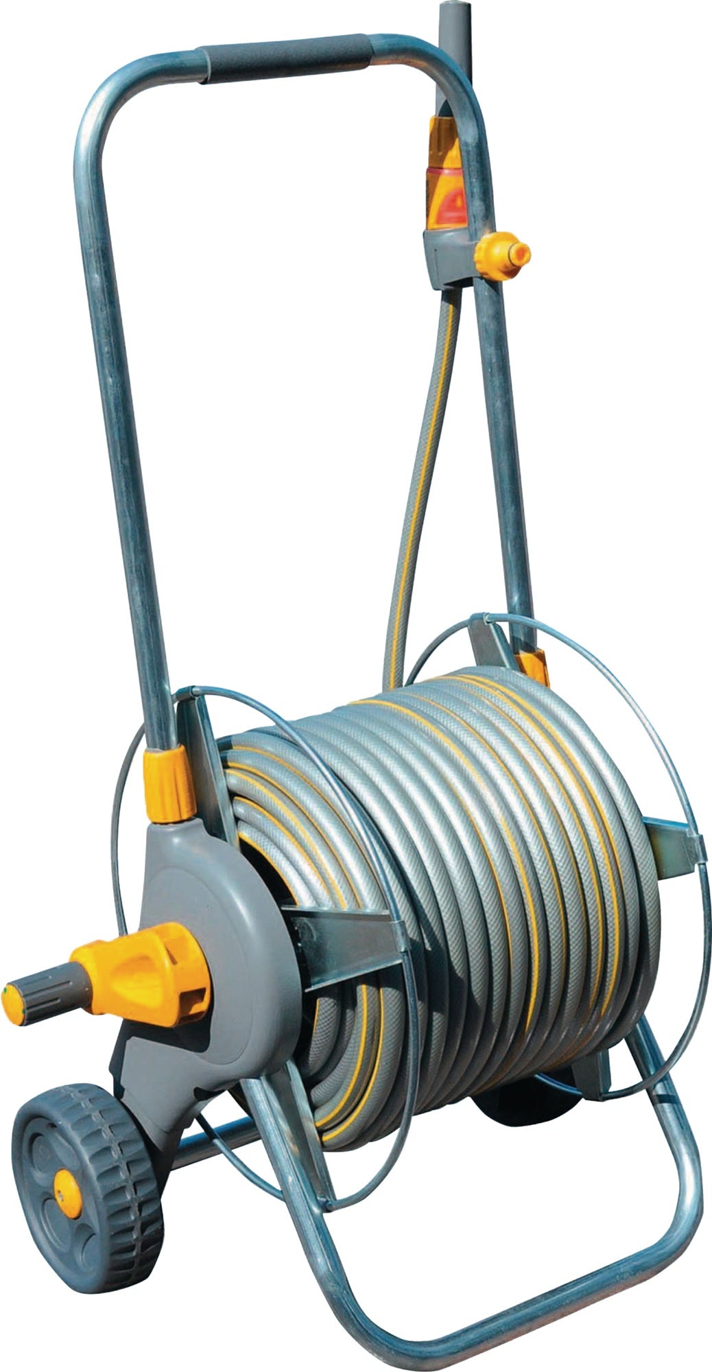 HOZELOCK Schlauchwagen PRO 2436 – Komplettset mit 30 m Premium Schlauch, Metalltrommel, 16 mm (5/8″)