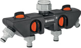 GARDENA 3-Wege-Verteiler 26,5 mm & 33,3 mm – Individuell regulierbarer Wasserfluss
