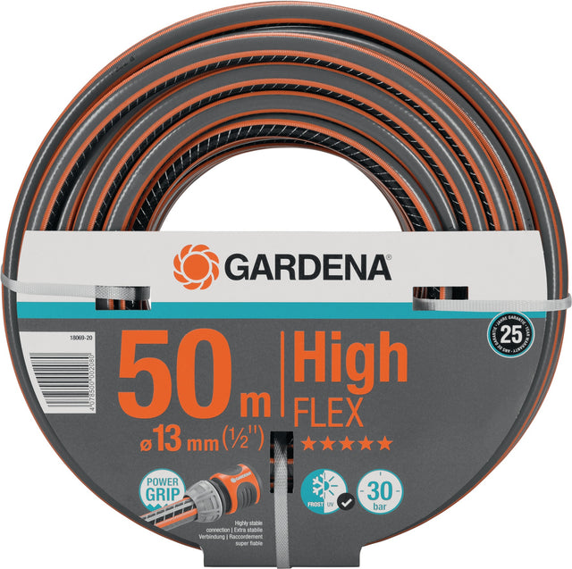 GARDENA Flex-Schlauch HighFLEX 50 m – 13 mm (1/2″) Gartenwasserschlauch, UV-beständig & frostsicher
