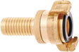 GEKA plus SH Schlauchstück 13 mm Messing – Schnellkupplung mit Sicherungsnoppen
