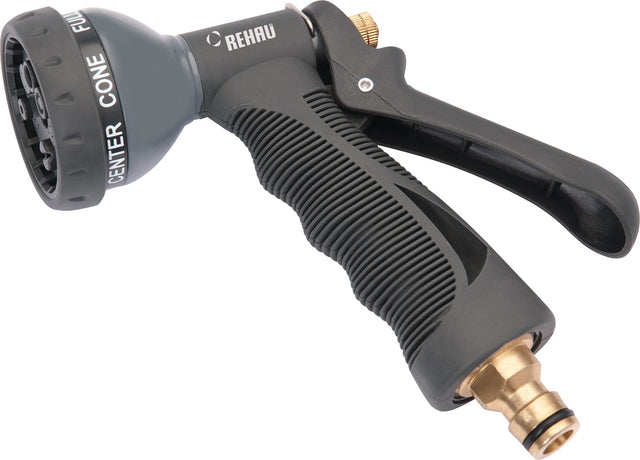 REHAU Multifunktionsbrause Stecksystem mit 6 Wasserstrahlformen, Metallausführung